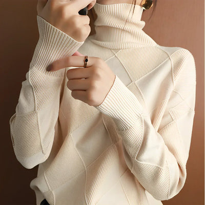 Christina® | Strukturiertes Rollkragenpullover