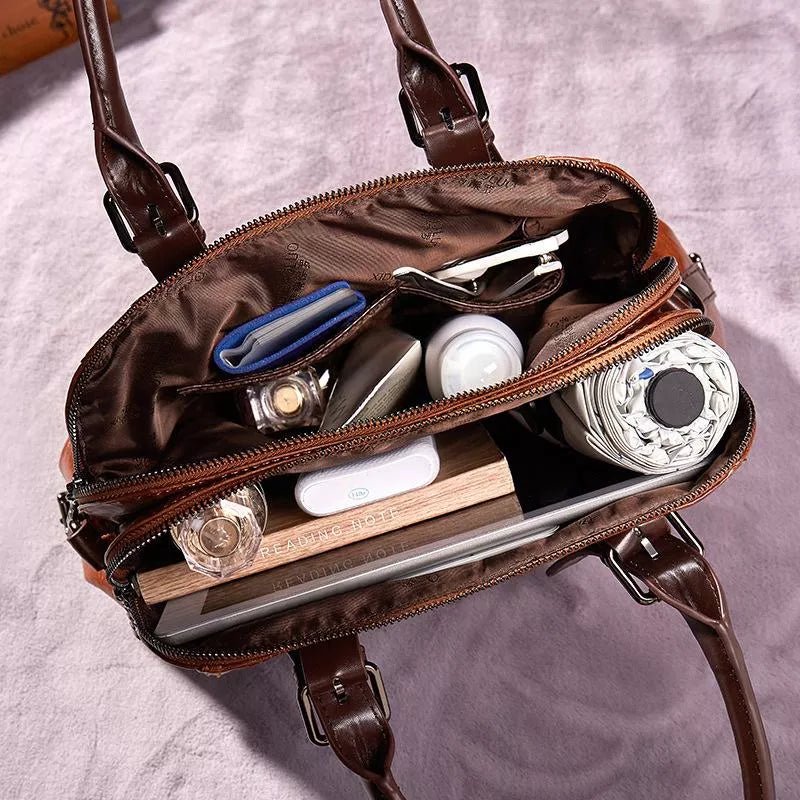 Fenne - Damen Retro Leder Tasche