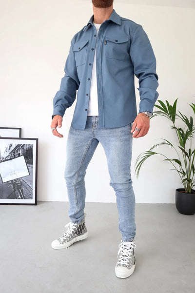 Azan Herren Hemdjacke im modernen Stil