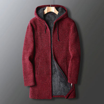 Eleganter warmer Fleece Mantel für Herren Torben