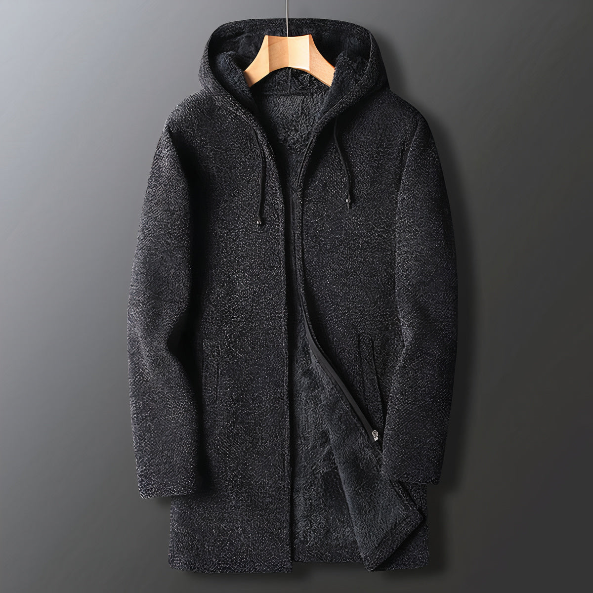 Eleganter warmer Fleece Mantel für Herren Torben