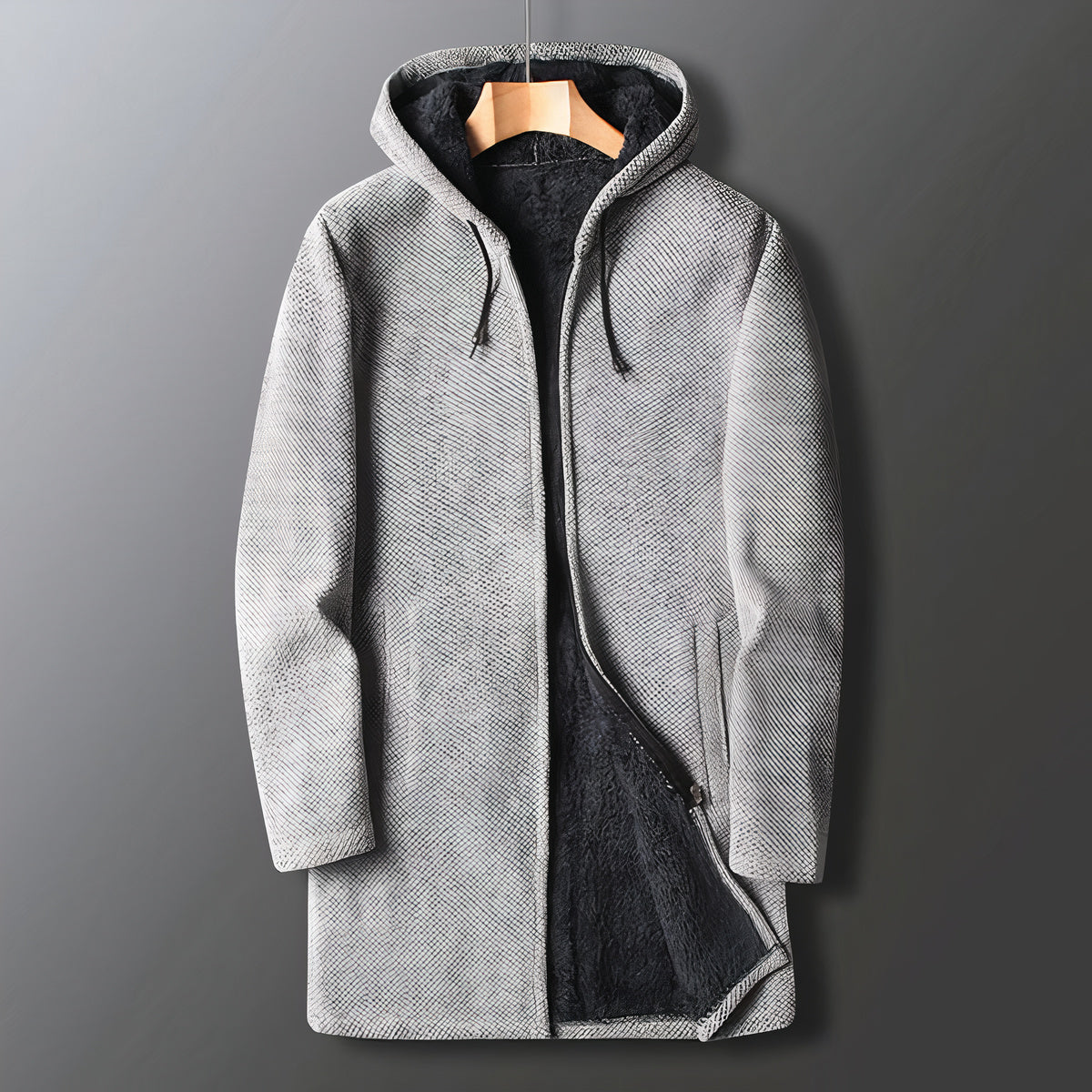 Eleganter warmer Fleece Mantel für Herren Torben