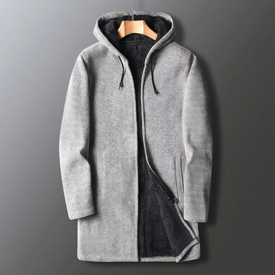 Eleganter warmer Fleece Mantel für Herren Torben