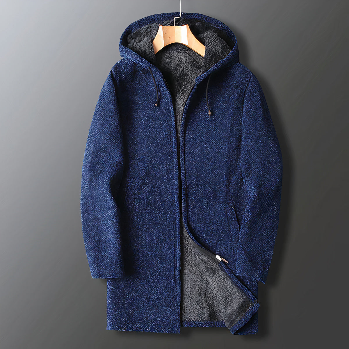 Eleganter warmer Fleece Mantel für Herren Torben