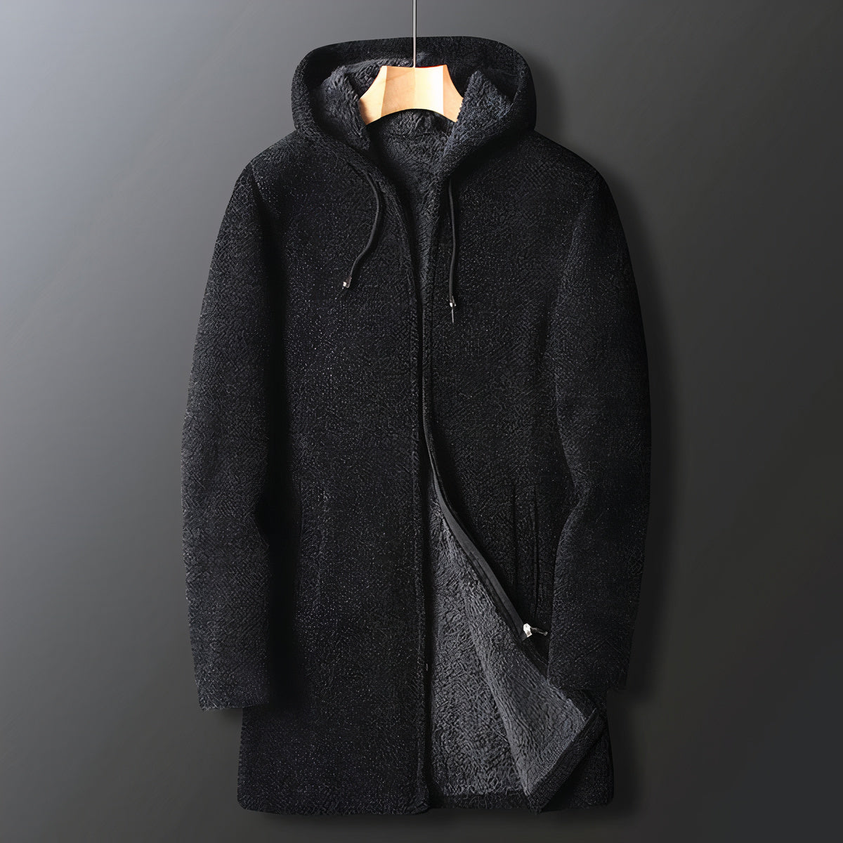 Eleganter warmer Fleece Mantel für Herren Torben