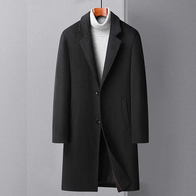 Stilvoller warmer Wollmantel für Herren Platon