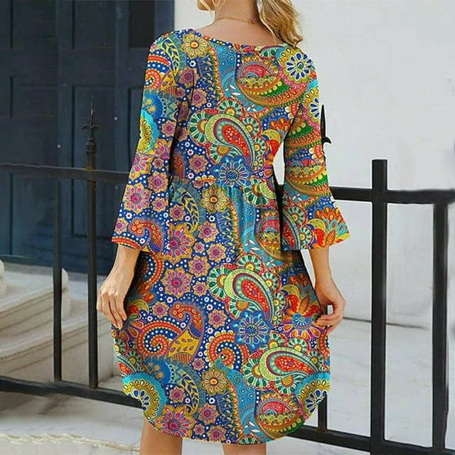 Boho Kleid mit Blumenmuster Fen
