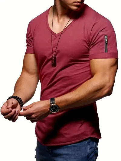Lässiges Herren-T Shirt mit V Ausschnitt Jaden