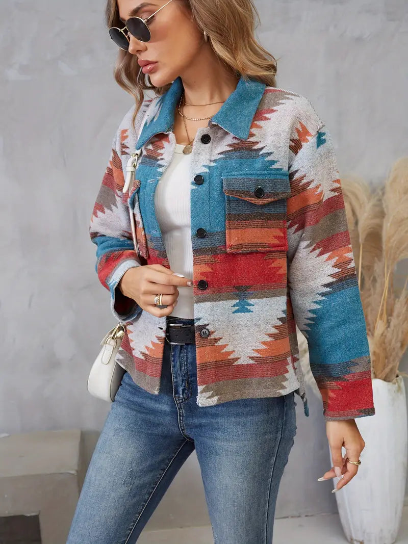 Juna | Aztek Muster Ethno-Jacke
