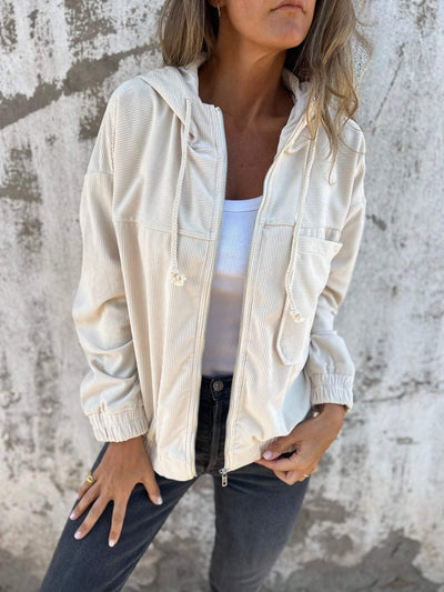 Ivette® | Freizeitjacke mit Kapuze und Reißverschluss