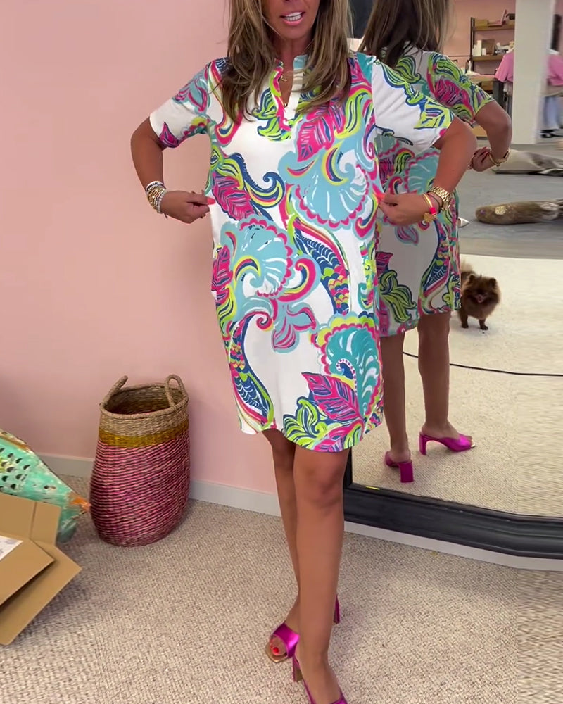 Nadia - Bedrucktes Midi-Kleid