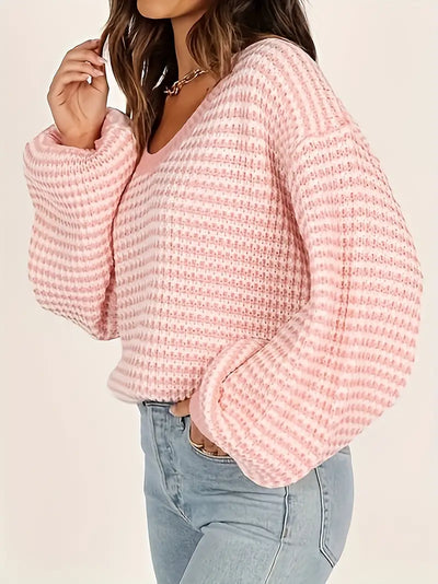 Charlie | Gestreifter Rundhals-Pullover