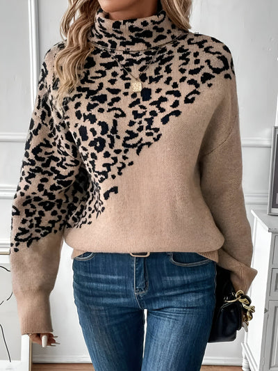 Alisa | Auffälliger und eleganter Leopardenmuster-Pullover