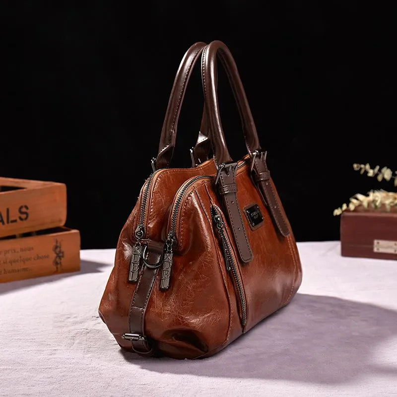 Fenne - Damen Retro Leder Tasche