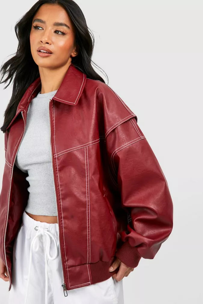 Eira® | Die ikonische rote Lederjacke!