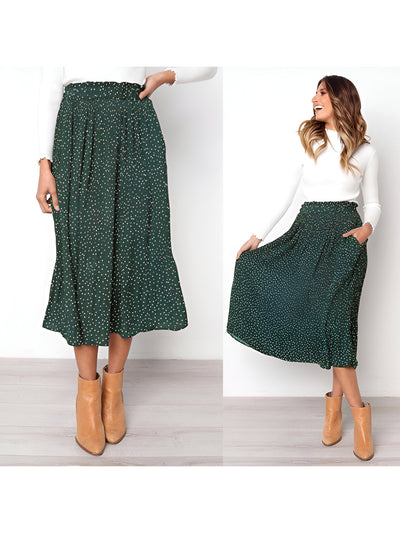Yasmin |Print Plissee-Midirock für Frauen
