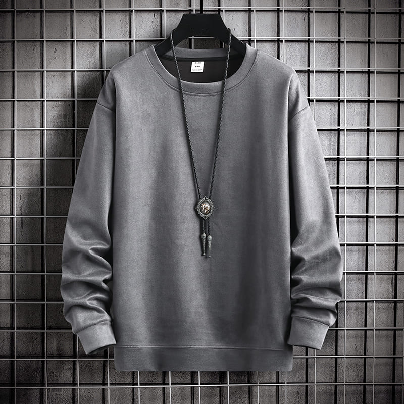 Unifarbenes Pullover für Herren