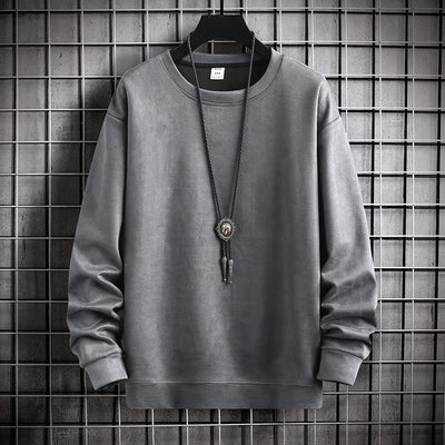 Unifarbenes Pullover für Herren