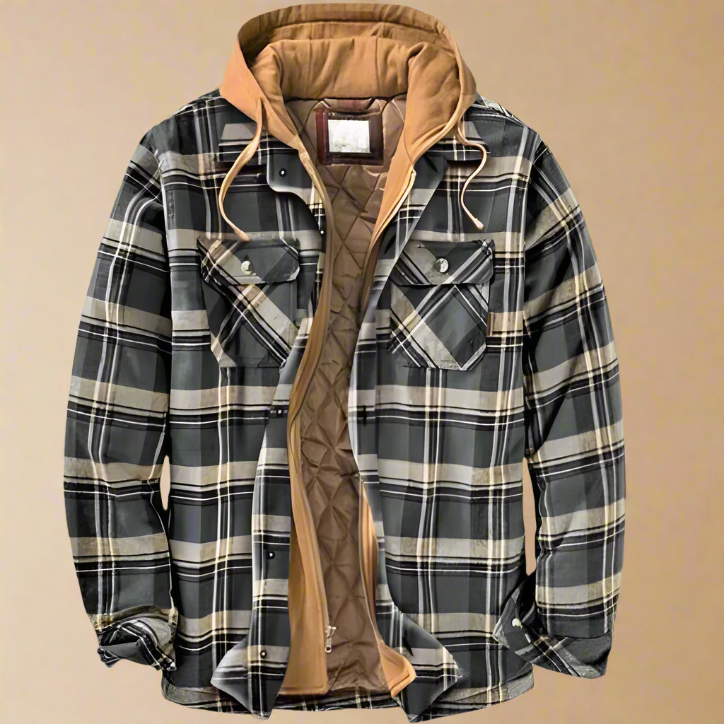 Herren Flanell Winterjacke Emanuel