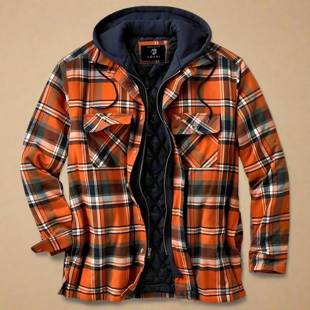 Herren Flanell Winterjacke Emanuel
