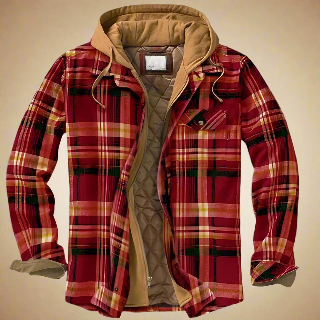Herren Flanell Winterjacke Emanuel