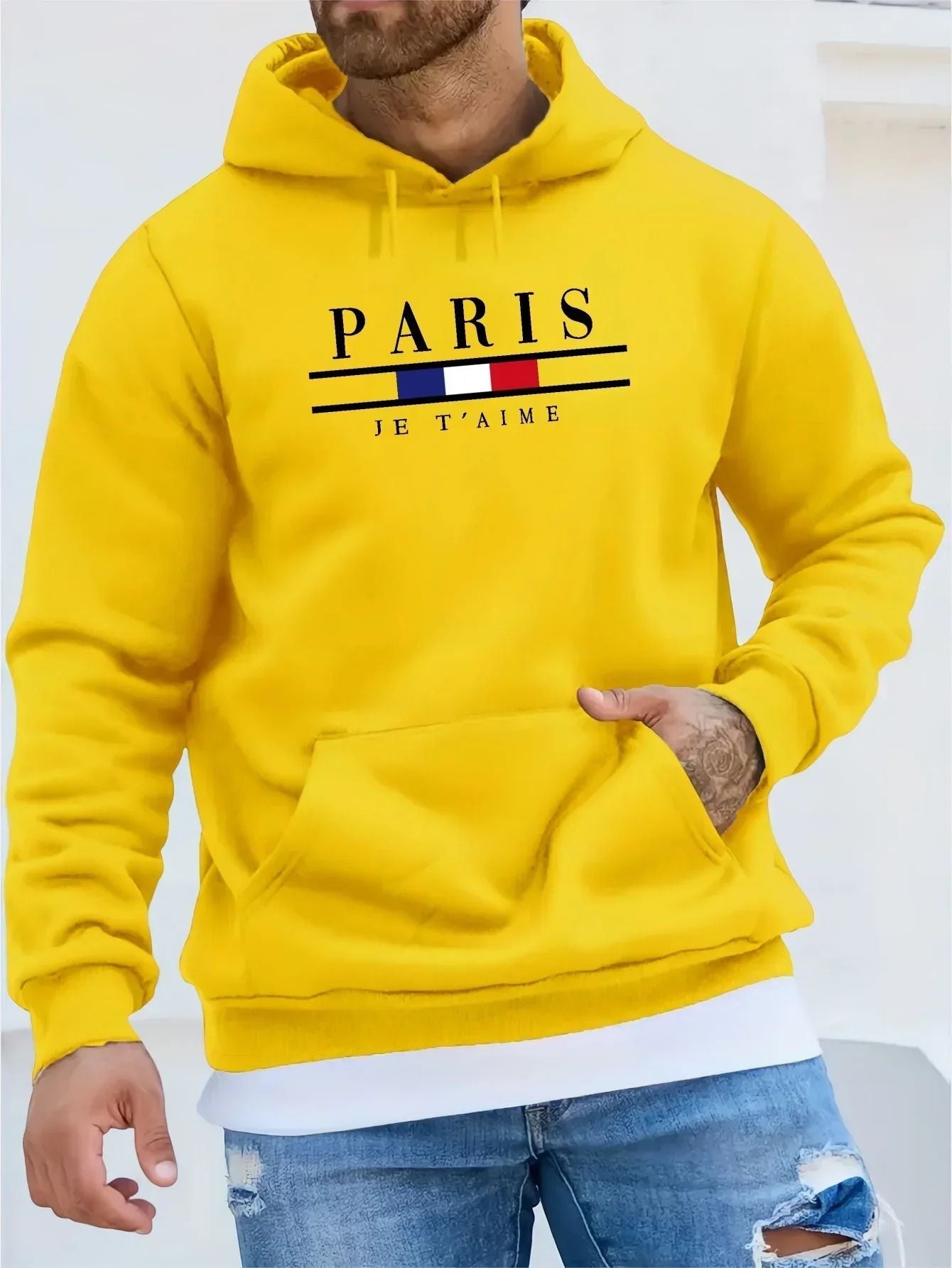 Herren Paris Fleece Kapuzenpullover Orkan