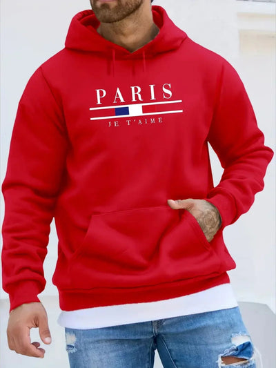 Herren Paris Fleece Kapuzenpullover Orkan