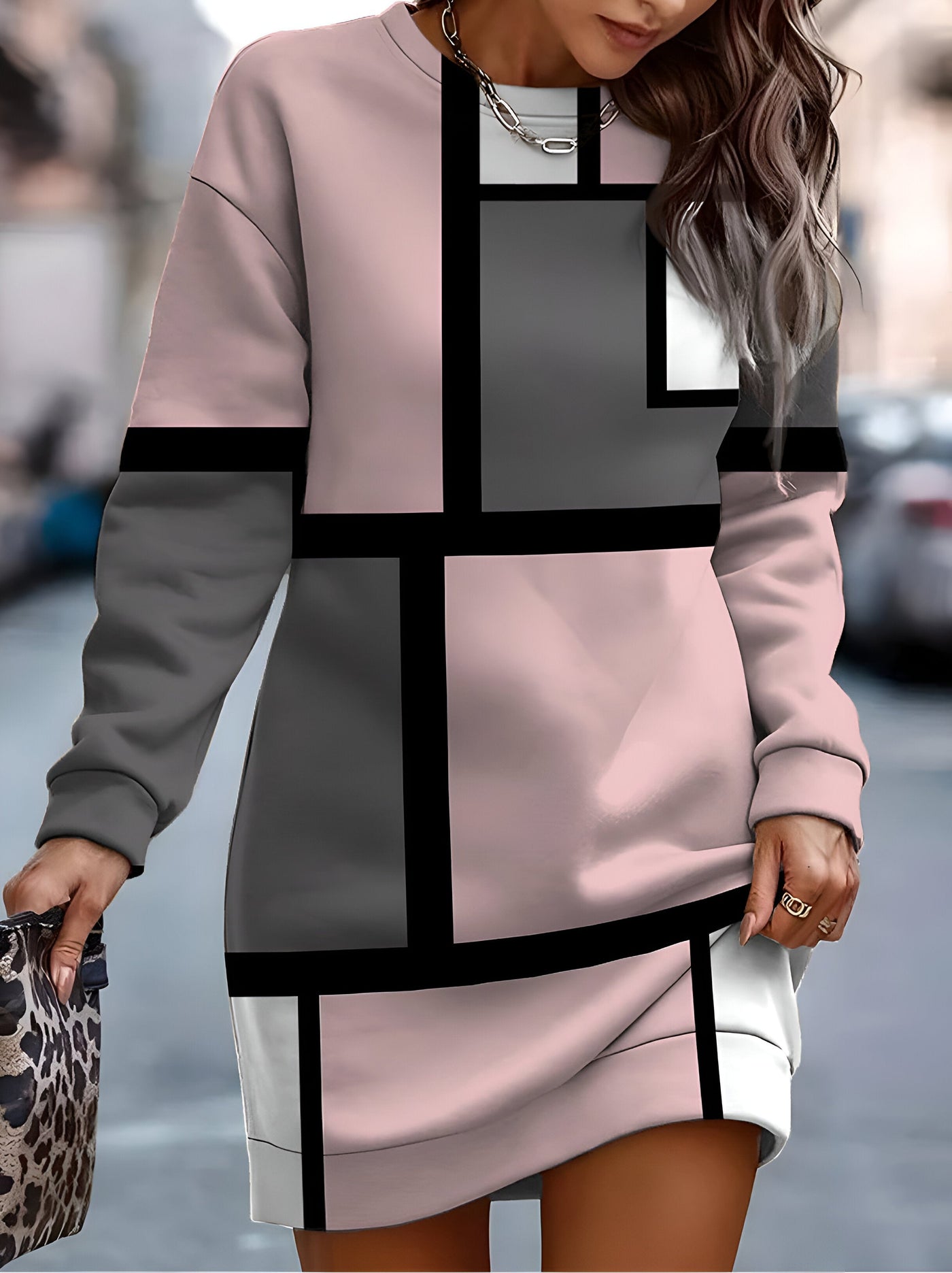 Romy | Bequemes &  Stylisches Oversized Sweatshirt-Kleid