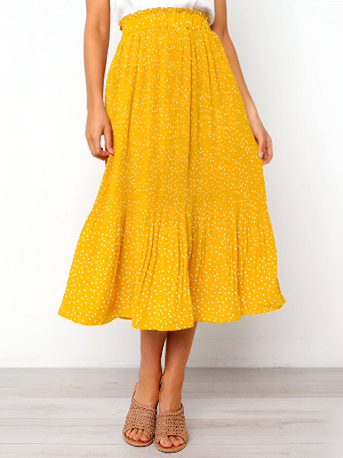 Yasmin |Print Plissee-Midirock für Frauen