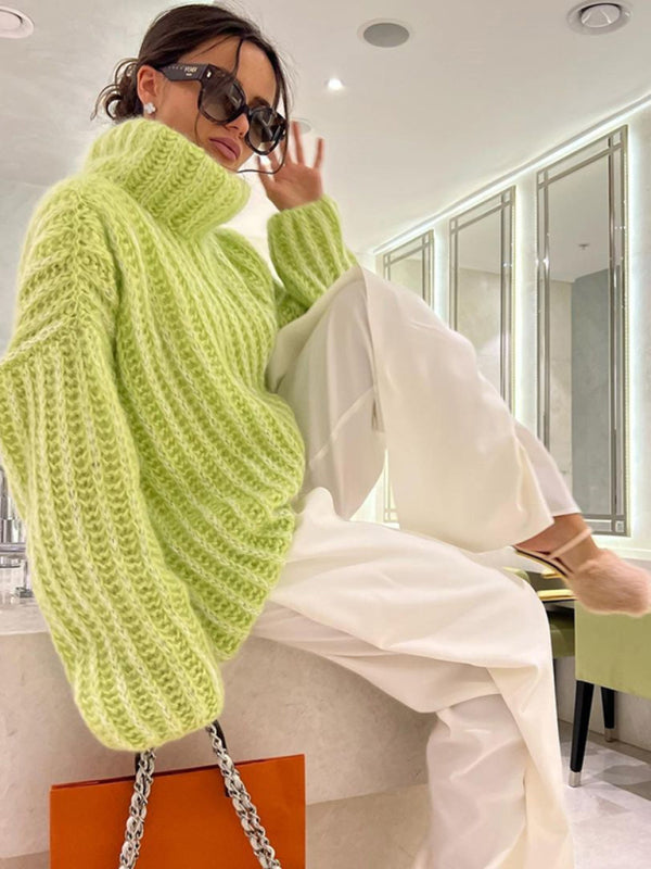 Baur Modehaus | Damen-Strickpullover mit Oversize-Rollkragen und Ballonärmeln