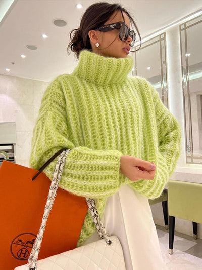 Baur Modehaus | Damen-Strickpullover mit Oversize-Rollkragen und Ballonärmeln
