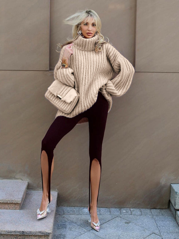 Baur Modehaus | Damen-Strickpullover mit Oversize-Rollkragen und Ballonärmeln