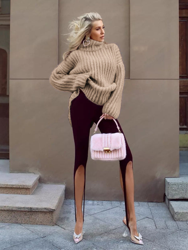 Baur Modehaus | Damen-Strickpullover mit Oversize-Rollkragen und Ballonärmeln