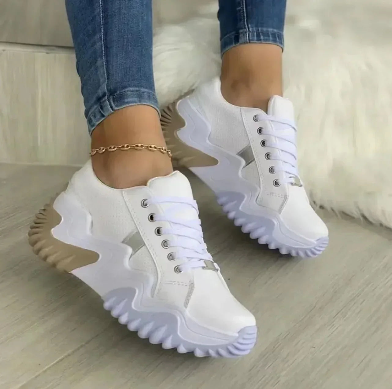 Meika - Bequeme, klobige Damen-Sneakers