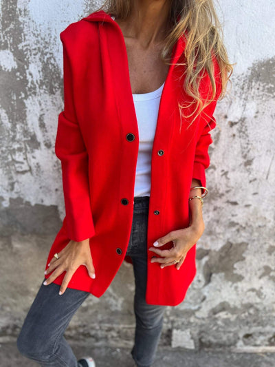 Adriana® | Lässige einreihige Kapuzenjacke