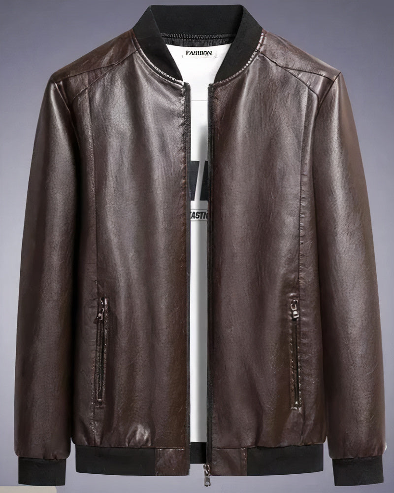Klassische Lederjacke für Herren Norwin