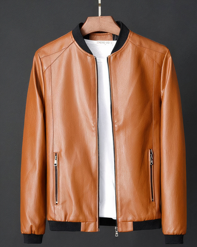 Klassische Lederjacke für Herren Norwin