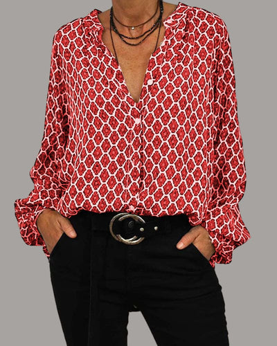 Jacqueline® | Lässiges Midi-Shirt mit V-Ausschnitt