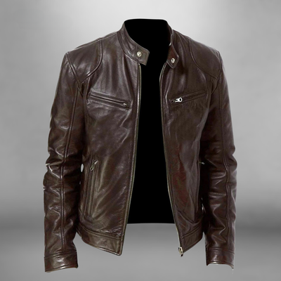 Lässige Lederjacke für Männer im modernen Stil Bruce