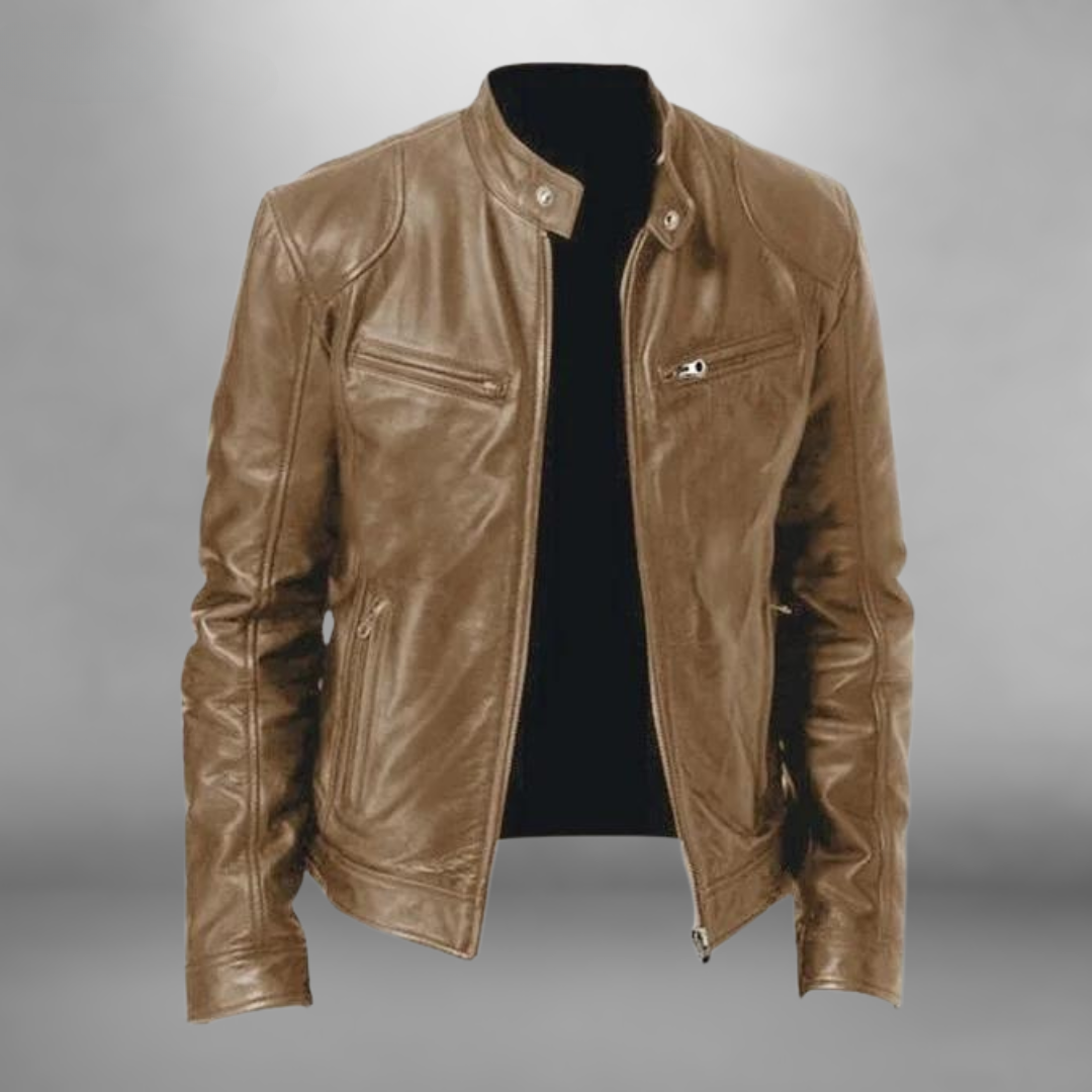 Lässige Lederjacke für Männer im modernen Stil Bruce