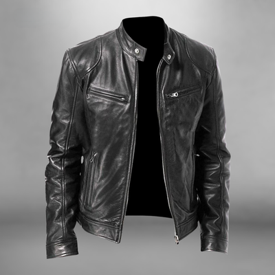 Lässige Lederjacke für Männer im modernen Stil Bruce