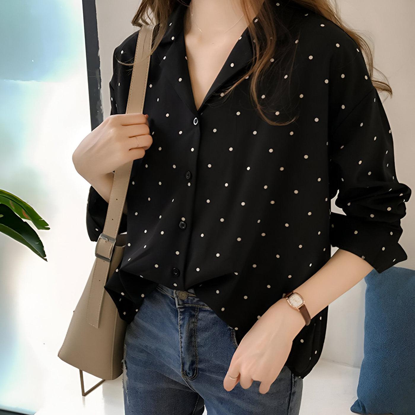 Leandra | Verspielte Polka Dot Bluse
