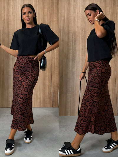 Paula | Fashion High Waist Animal Print Shirt für Frauen