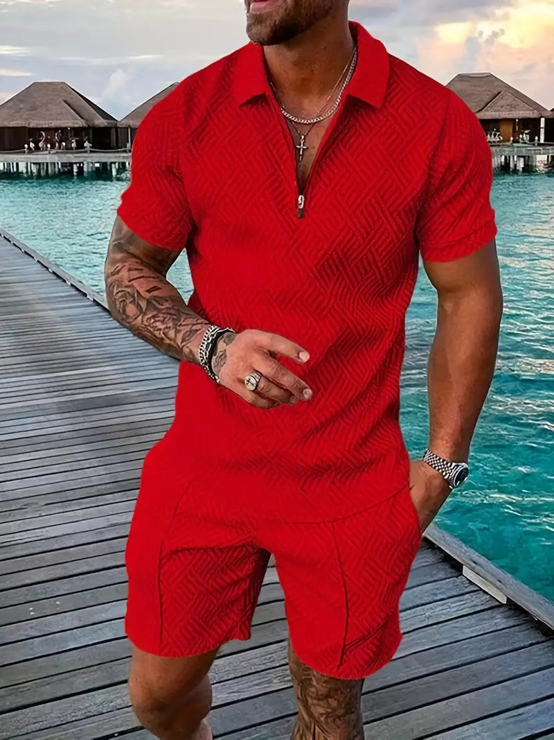 Luxuriöses Herren-Sommer-Shirt und Shorts-Set  - Ehrenfried
