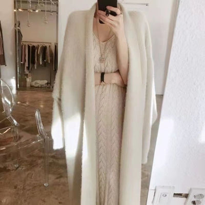 Kimba | Weißer Langer Cardigan