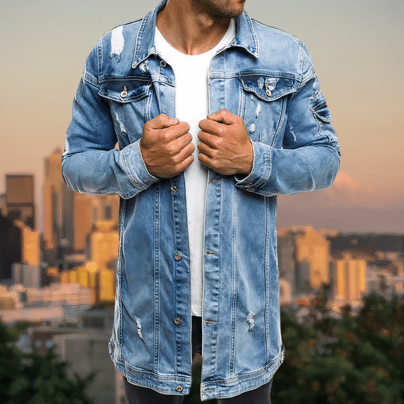 Stylische Jeansjacke für Herren Ignaz