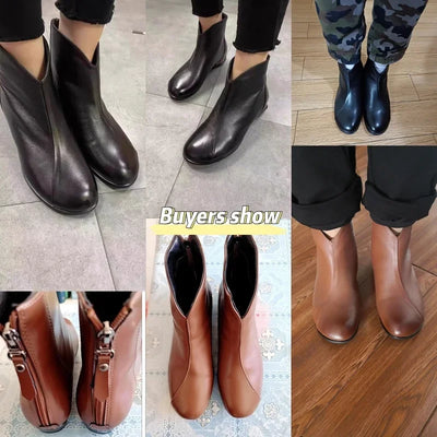 Emil | Winter Vintage Lederstiefel für Frauen