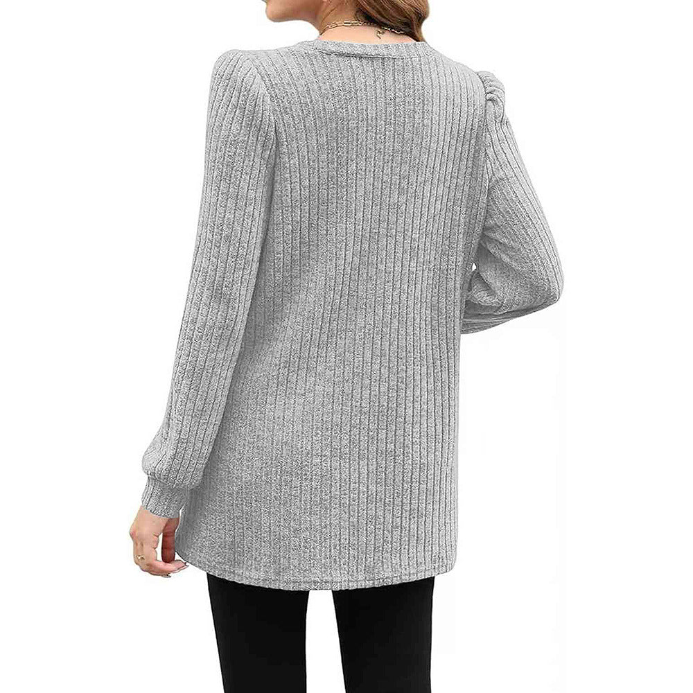Poppy |  Herbst und Winter neue halblange Pullover Kleid Frau