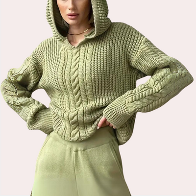 Modischer Pullover mit Kapuze für Damen
