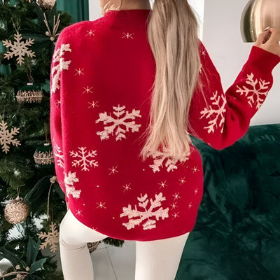 Rita | Gemütlich durch die Feiertage: Pullover mit Schneeflocken-Print